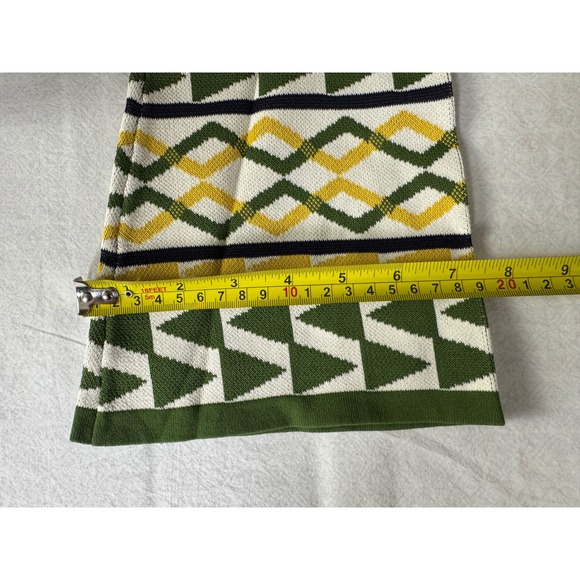 MISA Los Angeles knit Geometric Print‎ offShoulder Maxi Dress Bell Sleeves  L - Picture 8 of 10